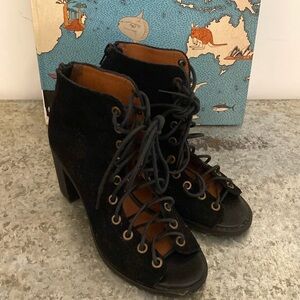 Jeffery Cambell lace up zipper back